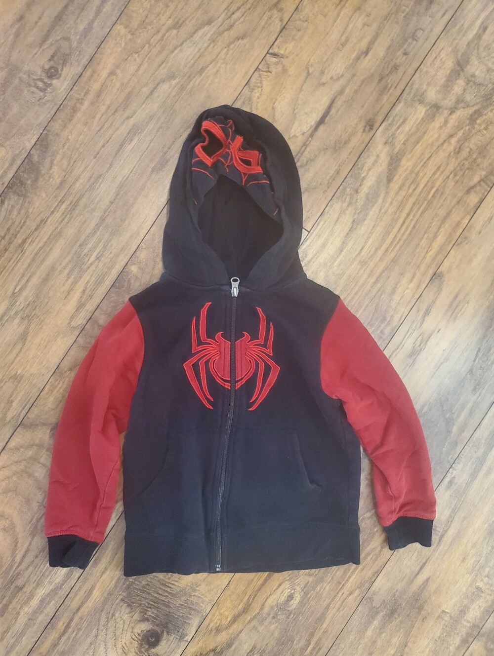 Marvel Boys Black & Red Spider Zip Hoodie
